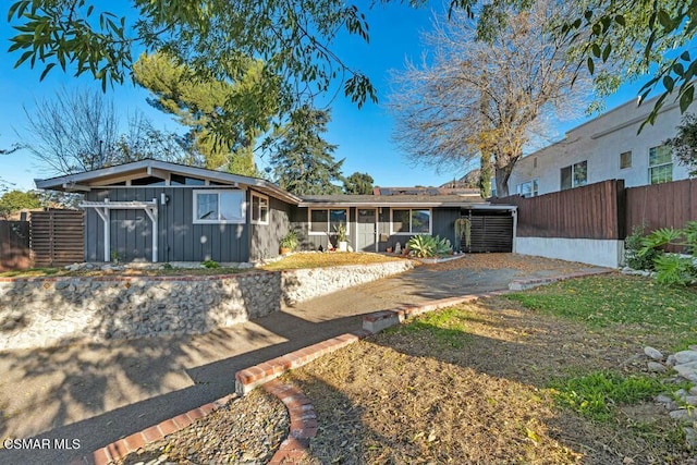 view of front of property with central AC