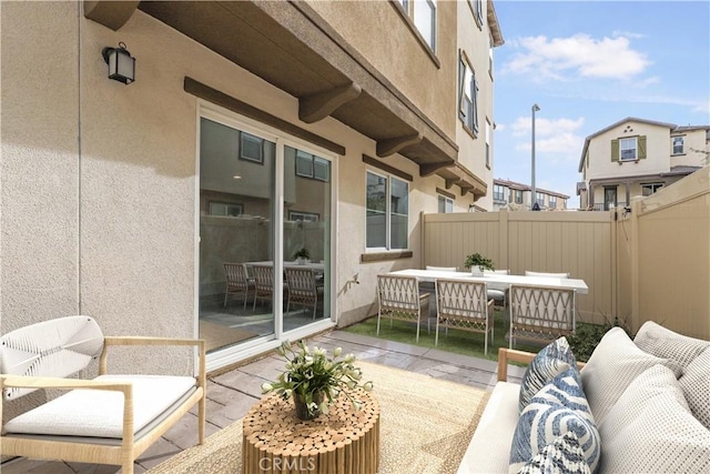 view of patio / terrace featuring outdoor lounge area