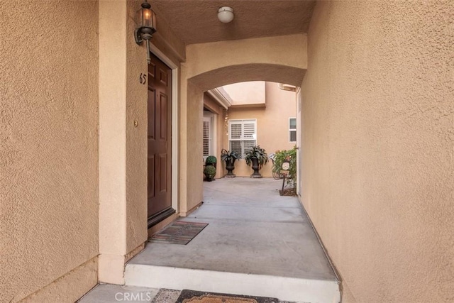 view of doorway to property