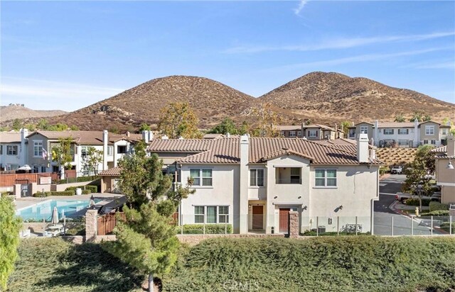 mountain view with nearby suburban area