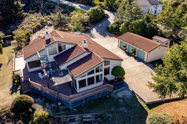 birds eye view of property