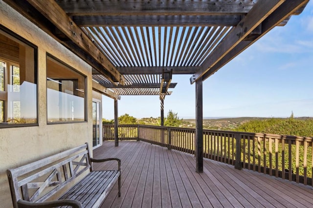 deck with a pergola