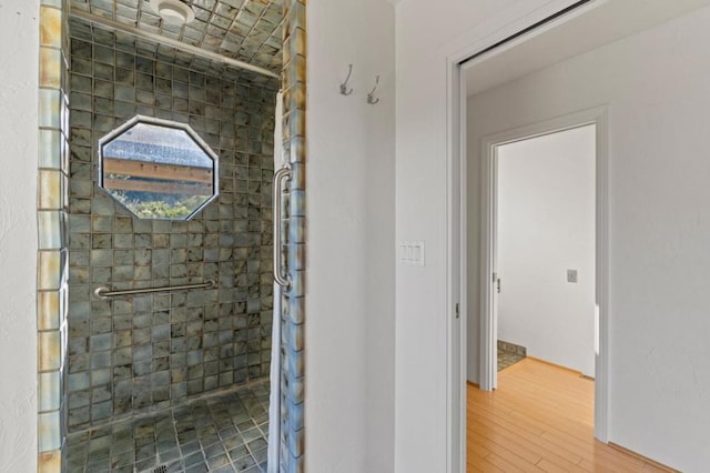 bathroom featuring hardwood / wood-style flooring