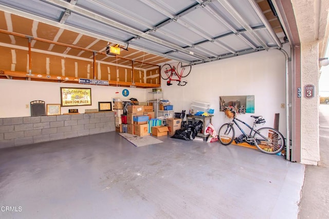 garage featuring a garage door opener