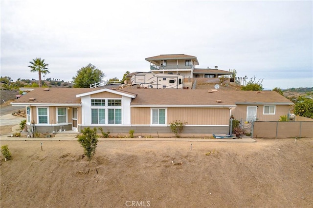 view of rear view of property