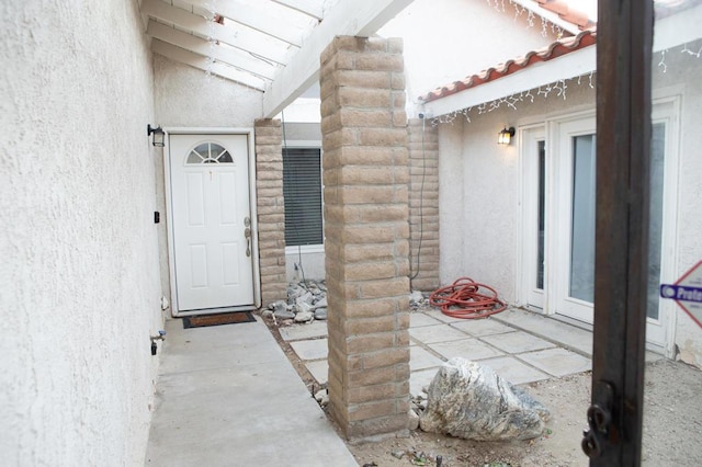 view of doorway to property