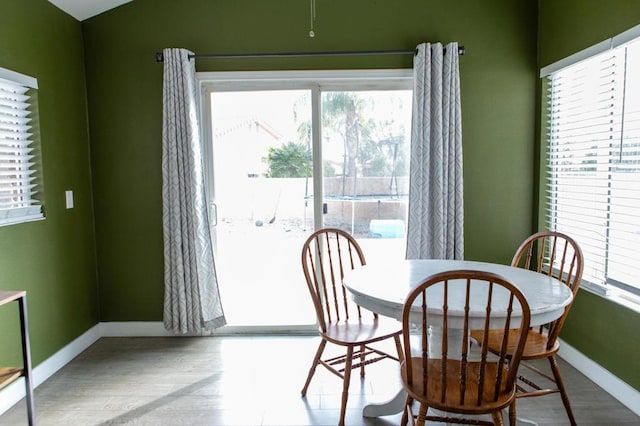 view of dining room