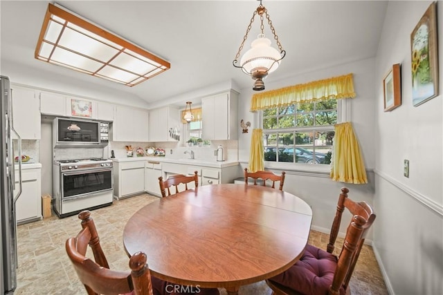 view of dining room