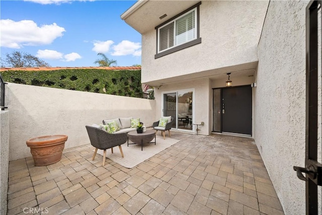 view of patio featuring outdoor lounge area