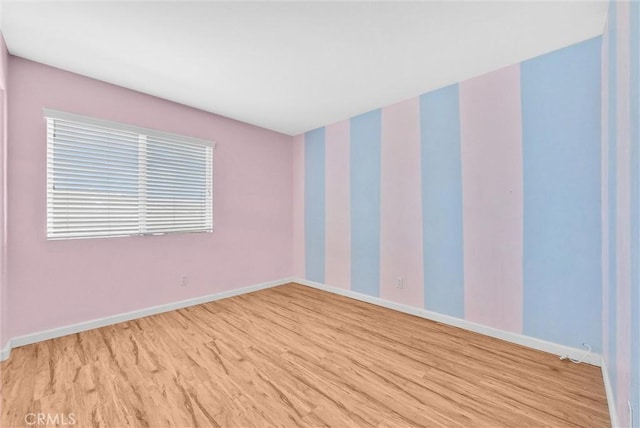 empty room featuring light wood-type flooring