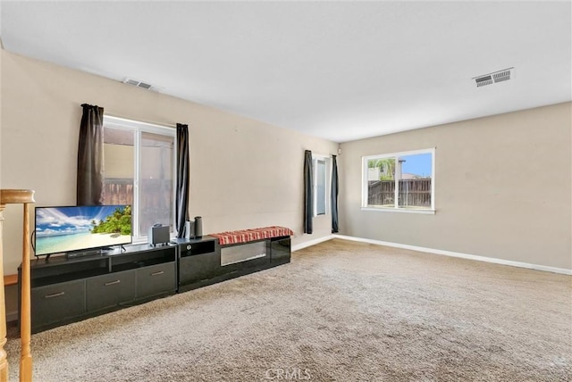 view of carpeted living room