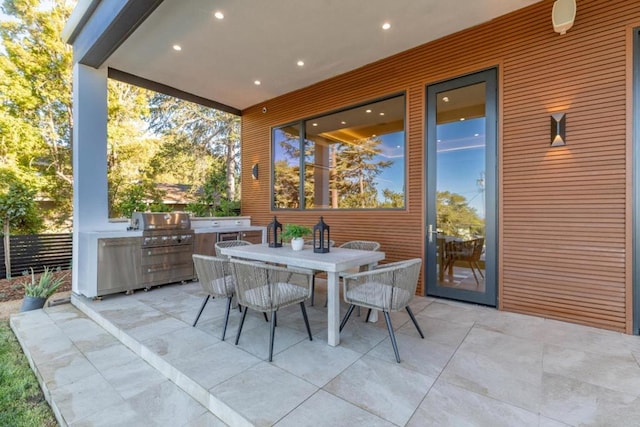 view of patio featuring grilling area and area for grilling