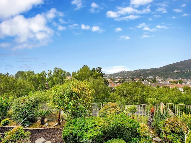 exterior space with a mountain view