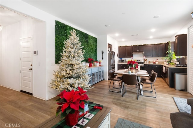 dining area featuring light hardwood / wood-style floors