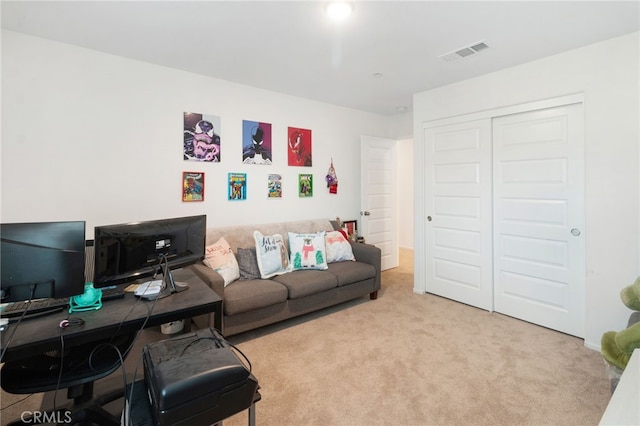 view of carpeted living room