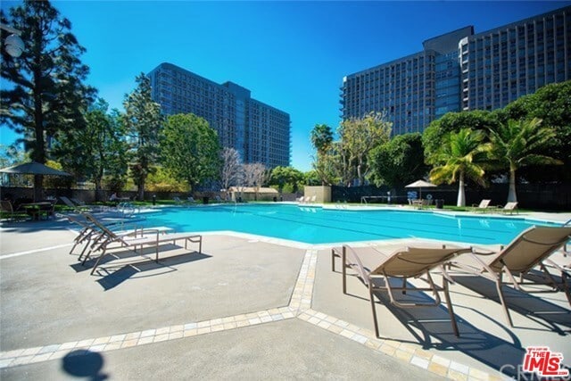 view of pool with a patio