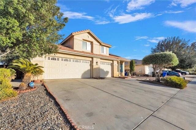 view of property with a garage