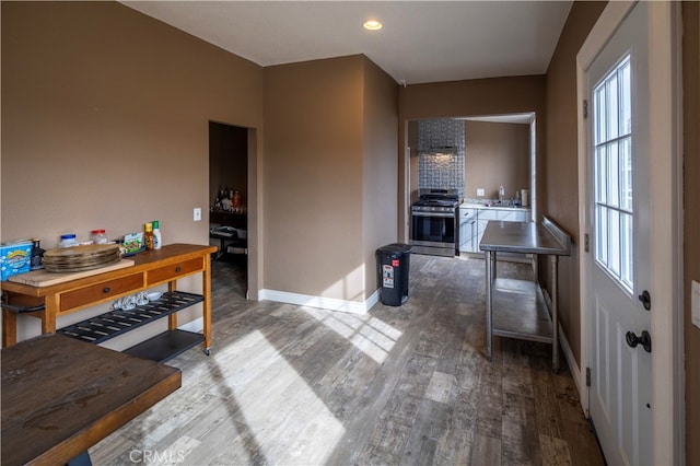 interior space featuring hardwood / wood-style flooring and a wealth of natural light