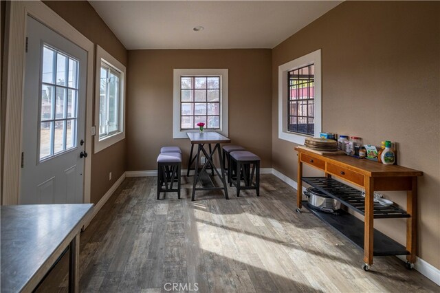 dining room featuring hardwood / wood-style flooring