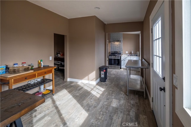 interior space featuring hardwood / wood-style floors