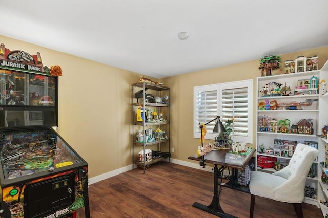 interior space featuring dark hardwood / wood-style flooring