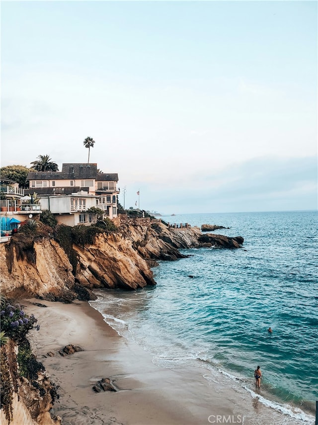 water view featuring a view of the beach