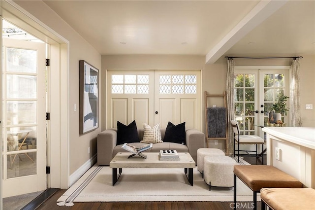 sunroom / solarium with french doors and plenty of natural light