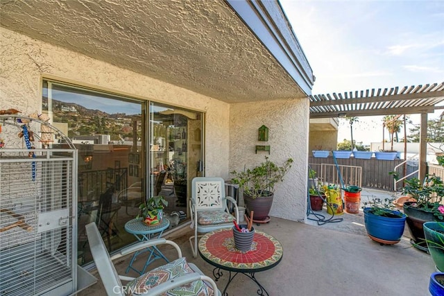 view of patio / terrace with a pergola