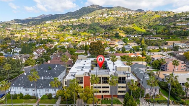 aerial view featuring a mountain view