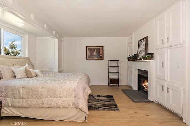 bedroom featuring light hardwood / wood-style floors