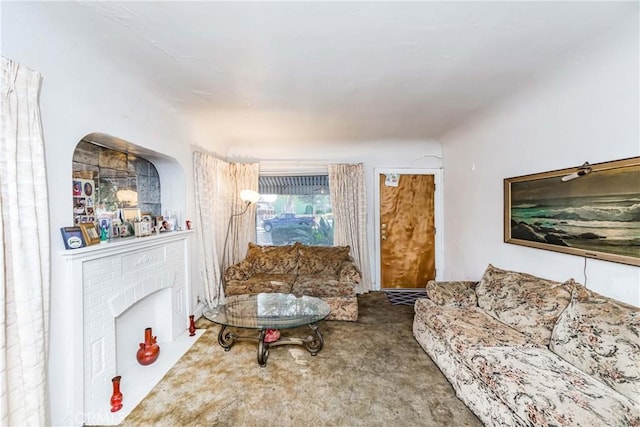 view of carpeted living room