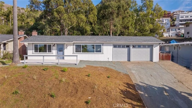 ranch-style house with a garage