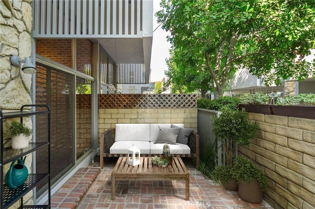 view of patio / terrace featuring outdoor lounge area