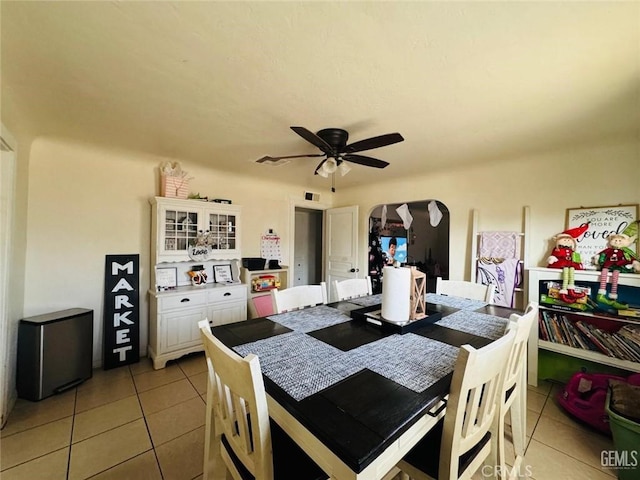 7805 Panama Rd, Lamont, CA 93241 - dining room featuring ceiling fan and light tile patterned flooring