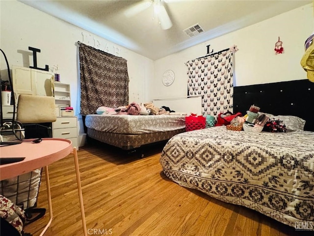 7805 Panama Rd, Lamont, CA 93241 - bedroom with hardwood / wood-style flooring and ceiling fan