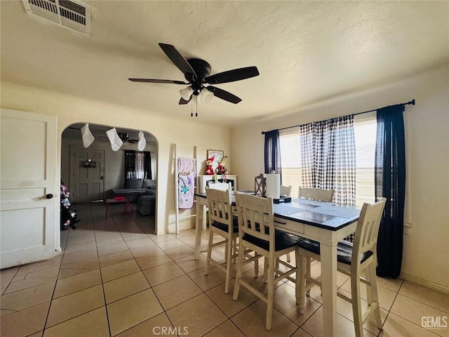 7805 Panama Rd, Lamont, CA 93241 - tiled dining area featuring ceiling fan