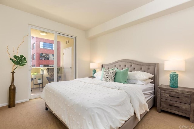 view of carpeted bedroom