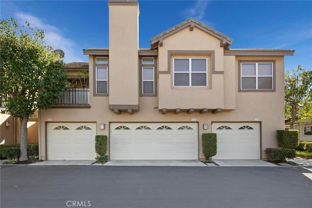 view of property with a garage