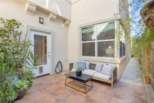 view of patio featuring outdoor lounge area