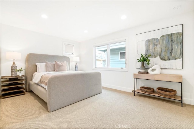 view of carpeted bedroom