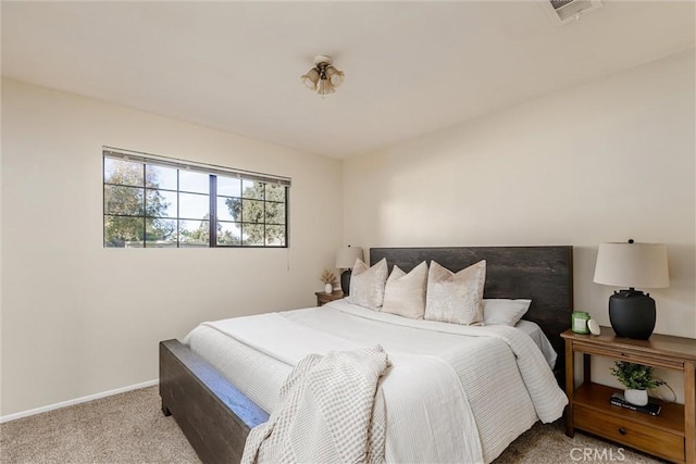 bedroom with carpet