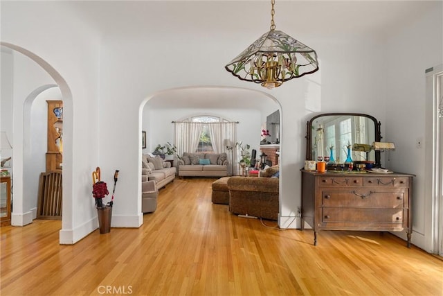 interior space with wood-type flooring