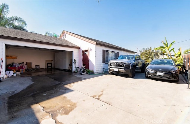 view of home's exterior with a garage