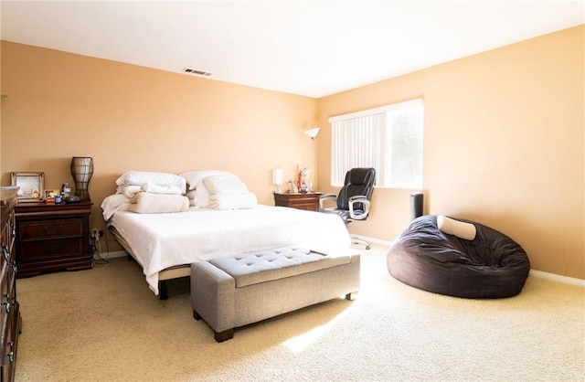 bedroom with carpet floors