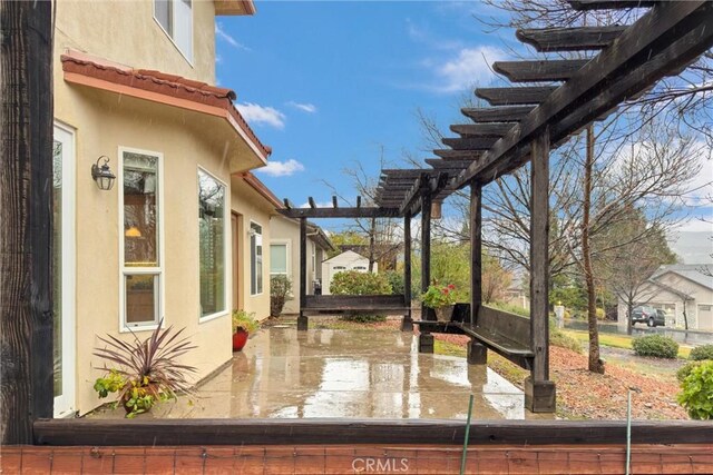 view of patio / terrace with a pergola