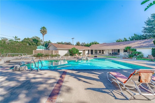 view of pool with a patio