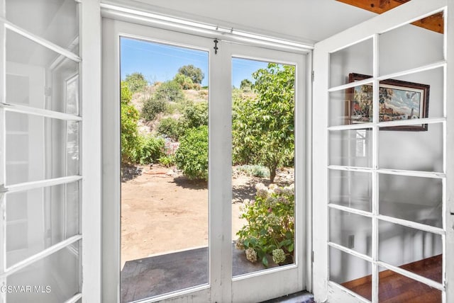 view of doorway to outside