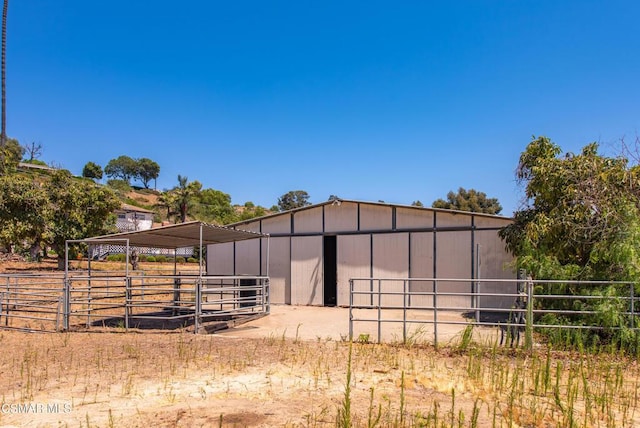 view of horse barn