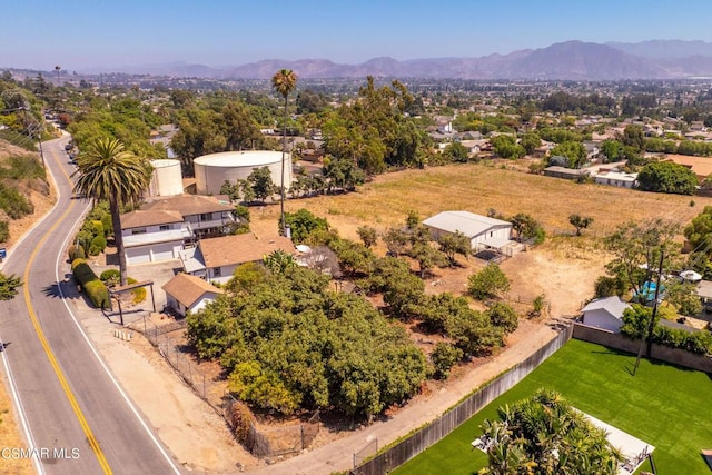 aerial view featuring a mountain view