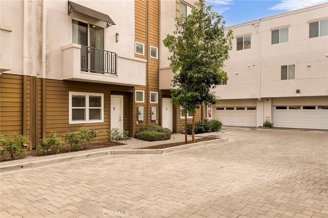 view of property with a garage